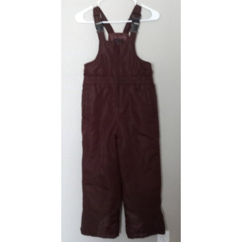 Faded Glory Brown Bib/Ski Snow Pants Outerwear Overalls Boy's Girl's Size 8